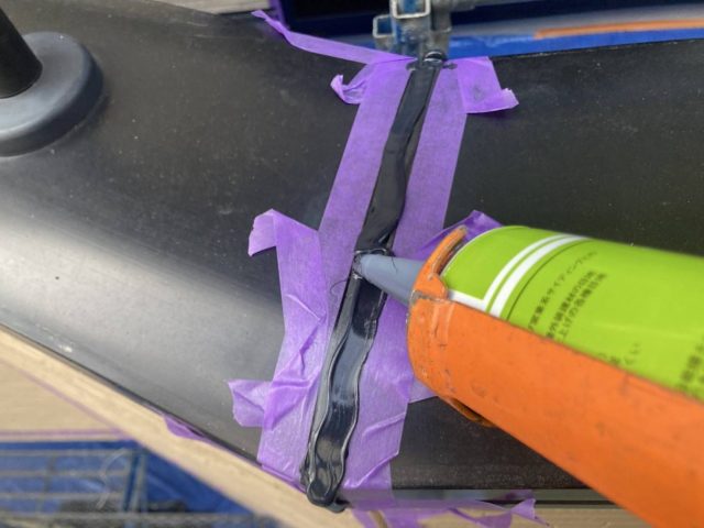 飯田市O邸_笠木コーキング-充填