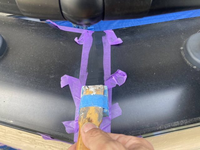 飯田市O邸_笠木コーキング-ならし