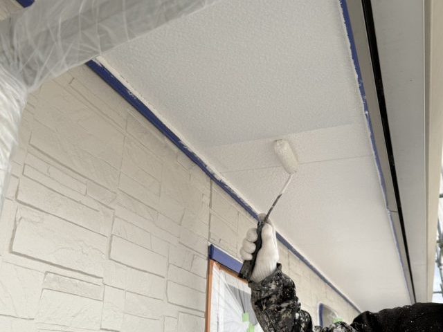 飯田市O邸_軒天塗装