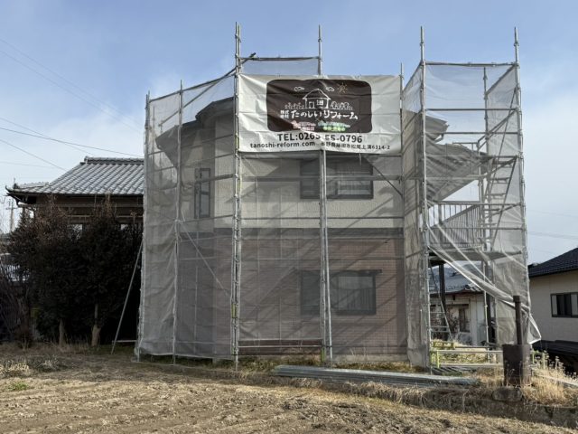 高森町M邸_足場組立