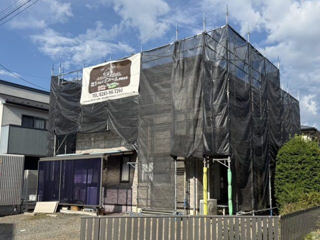 駒ヶ根市T邸_足場組立