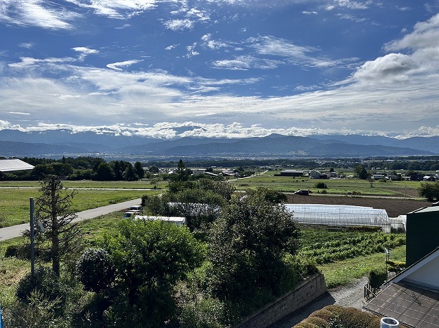 伊那市：屋根メンテナンス時の屋根の上からの風景