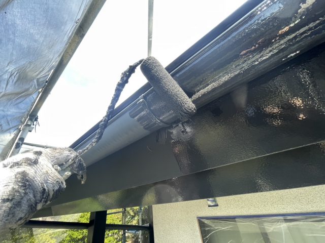 伊那市K邸_雨樋・鼻隠し塗装