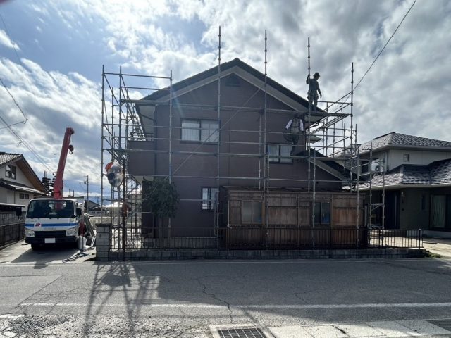 飯田市N邸_足場組立中