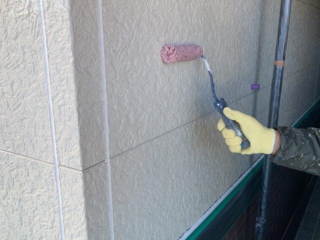 高森町M邸_2F部分外壁下塗り