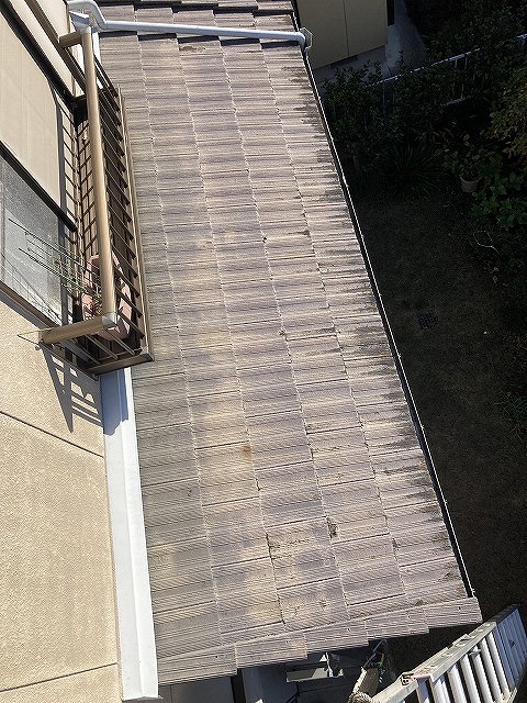 上から見た下屋根全体