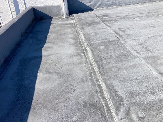 継ぎ目付近の防水面
