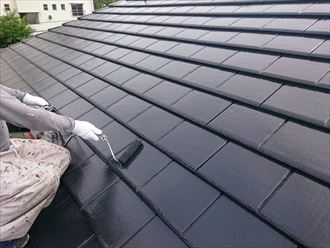 習志野市藤崎の住宅塗装前点検にて厚型スレートを塗装する際のポイントと施工の様子をご紹介