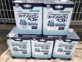 千葉市稲毛区稲毛町アパートの屋根塗装工事に使用したファインシリコンベストの特徴をご紹介