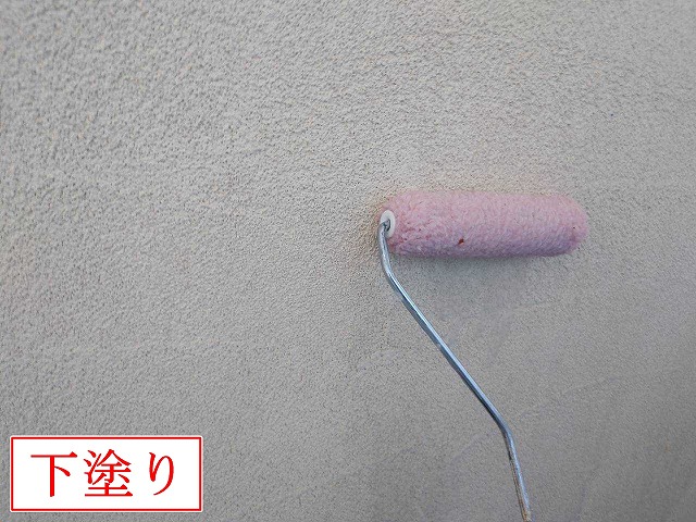 甲府市でミラクシーラーエコの下塗り、アートフレッシュの中塗り・上塗りで外壁塗装！