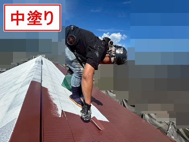 南アルプス市でスレート屋根塗装！ファインパーフェクトベストのブラウンに仕上げます
