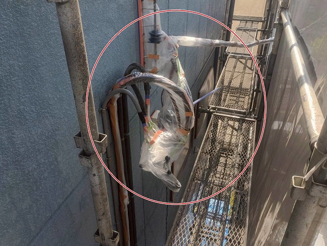 配管まわりの養生
