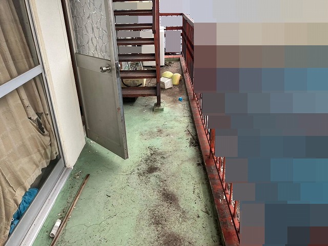 甲府市でベランダ(バルコニー)防水のメンテナンスビフォーアフター