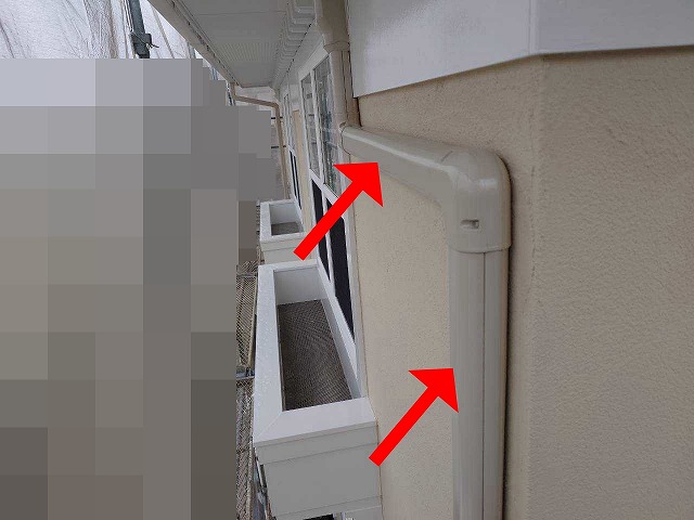 塗装後の竪樋