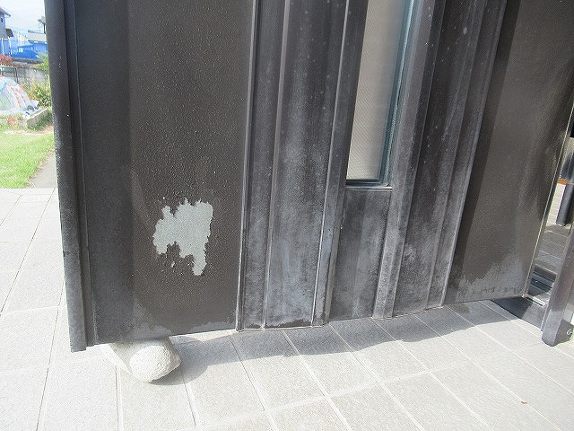 昭和町　玄関ドア塗装　塗装前