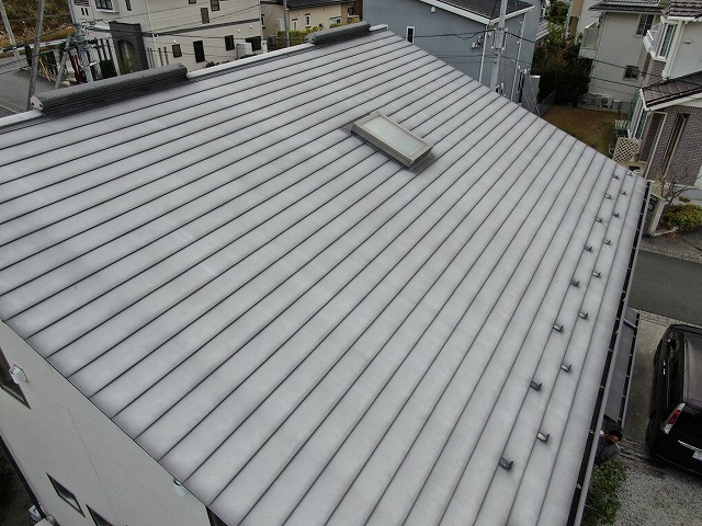 甲斐市の住宅で現地調査part２屋根の調査はドローンを使用して行いました！