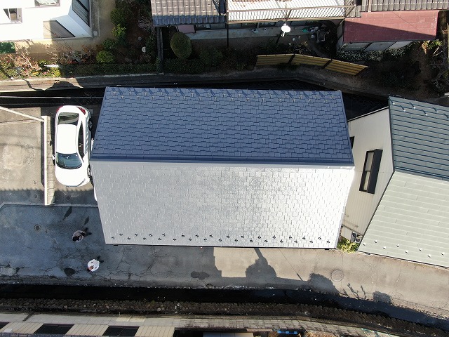 甲府市　屋根塗装工事完成