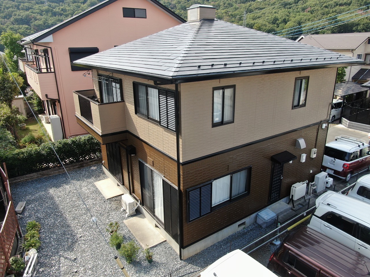 甲府市 外壁塗装 施工後