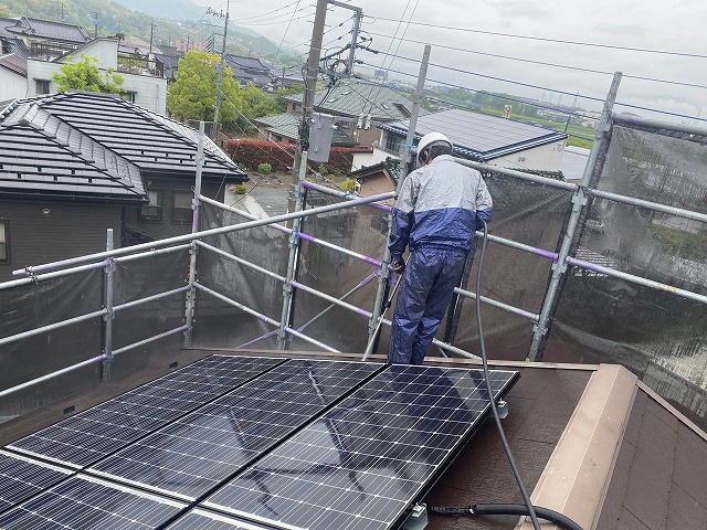 甲斐市　屋根高圧洗浄