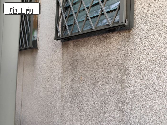【八尾市久宝寺】色あせ・雨だれ汚れをリセット｜モルタル外壁を白系に塗り替え