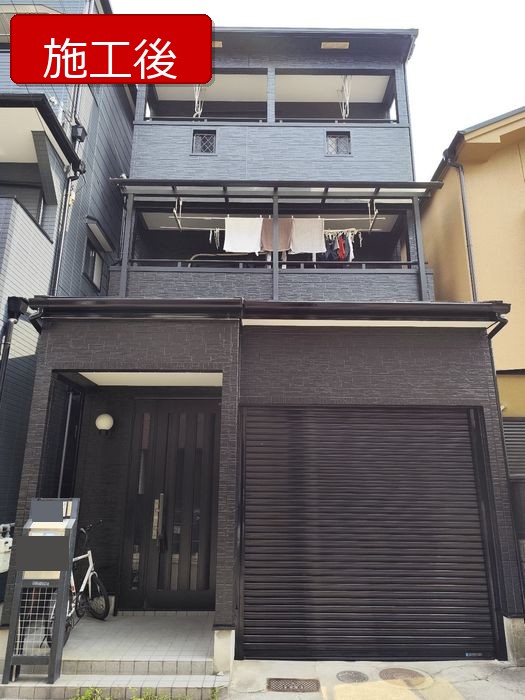 松原市別所 O様邸の外壁塗装・屋根塗装完工後の全景