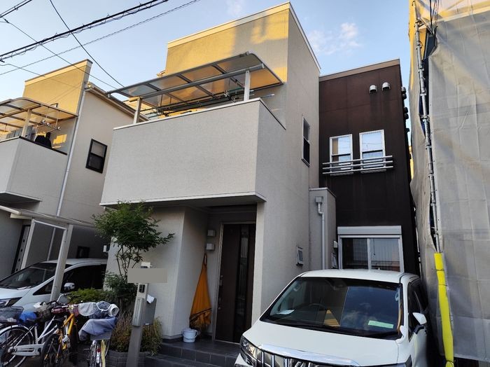 【八尾市太子堂】リシン仕上げのALC外壁を現地調査｜ひび割れ・シーリングの劣化
