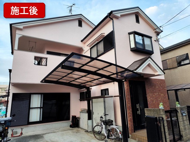 松原市別所 I様邸 施工後の建物全景