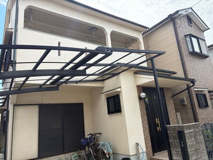【松原市】築22年・初回塗装のモルタル外壁をKFシェアルドSiで全面刷新！屋根・付帯部まで丸ごと仕上げた施工事例