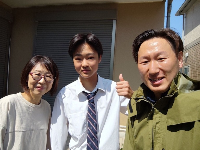 奥様と息子さんとのツーショット