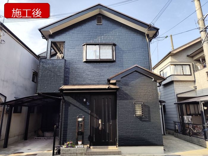 【松原市別所】ラジカル制御型塗料KFシェアルドSiで初めての外壁・屋根塗装