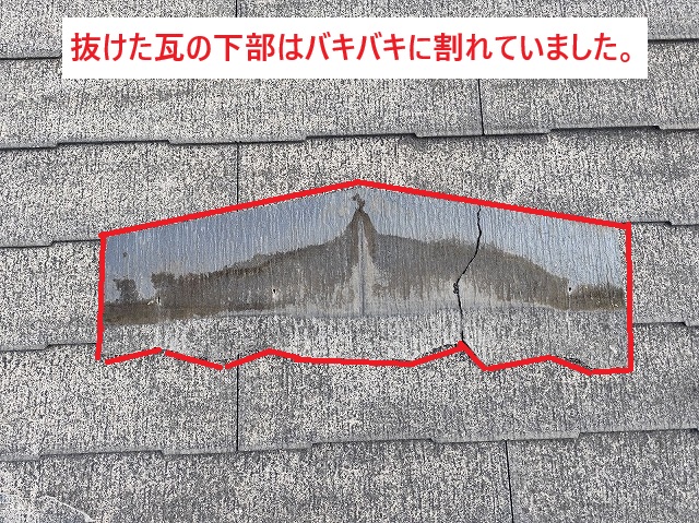 割れたカラーベスト