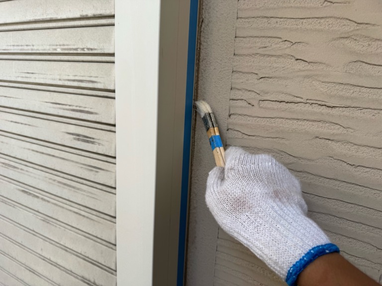 刷毛でダメ込み塗布