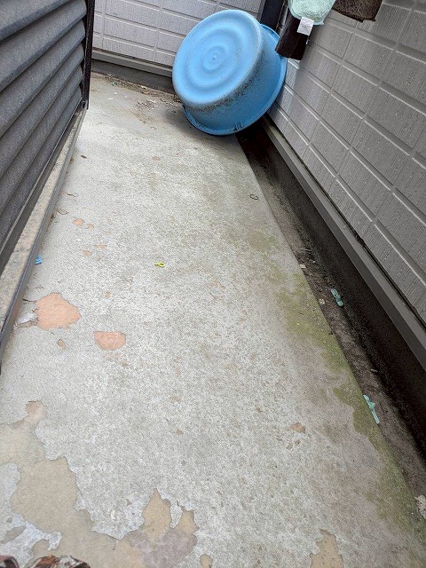 現場調査 現状 ベランダ床