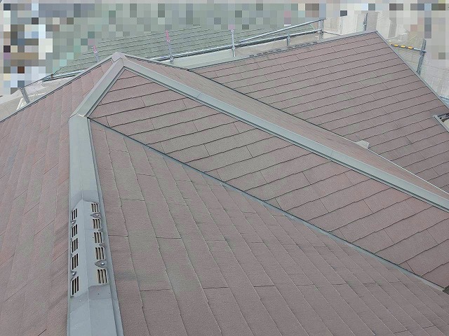 施工前 屋根 現状 苔黒ずみ