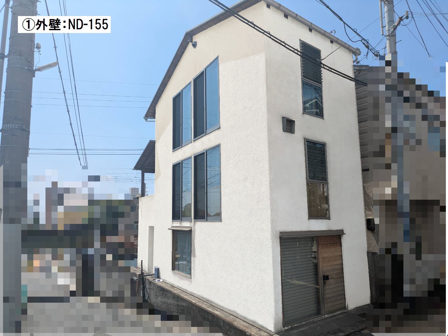 神戸市東灘区にて、外壁塗装の色選び『ND146・ND104・ND155』カラーシュミレーションで比較！