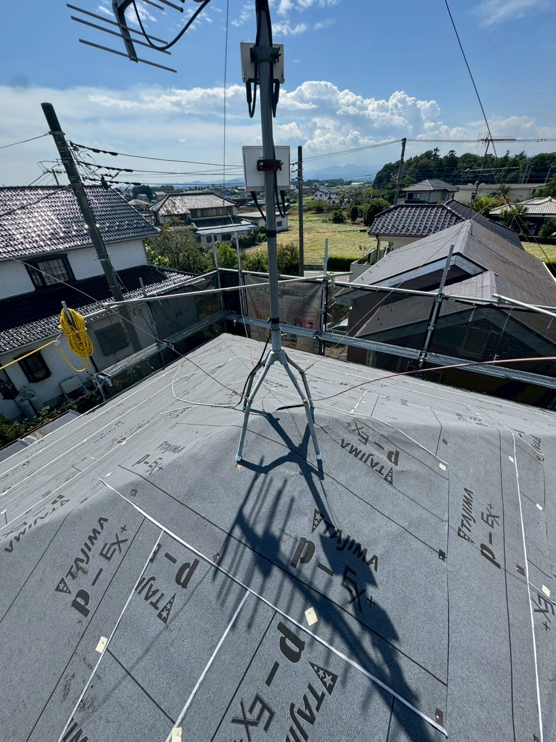 防水シート(ルーフィング)の施工