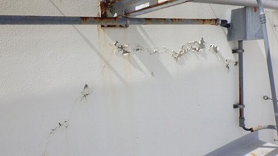 外壁塗膜の剥がれ