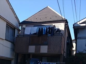 練馬区北町で屋根の風災補修をきっかけに外壁塗装工事(パーフェクトトップ：ND-460)も同時に実施