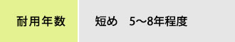 アクリル塗料の耐用年数は5~8年と短め