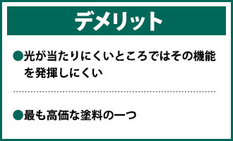 光触媒塗料のデメリット