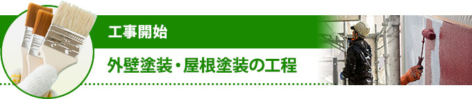 外壁塗装、屋根塗装の工程