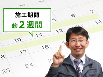 施工期間は約2週間