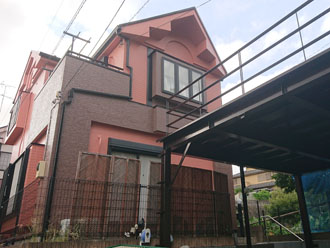 横浜市緑区新治町にてサーモアイSiとパーフェクトトップを用いた屋根外壁塗装、鮮やかで温かみのある印象に！