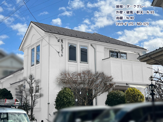 屋根：ダークグレー-外壁・破風・軒天：N-93-雨樋：N-90