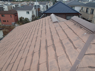 調布市菊野台にて築14年初めての屋根外壁塗装