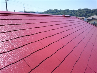 横須賀市池上にてサーモアイ、エラストコートで屋根・外壁塗装を実施
