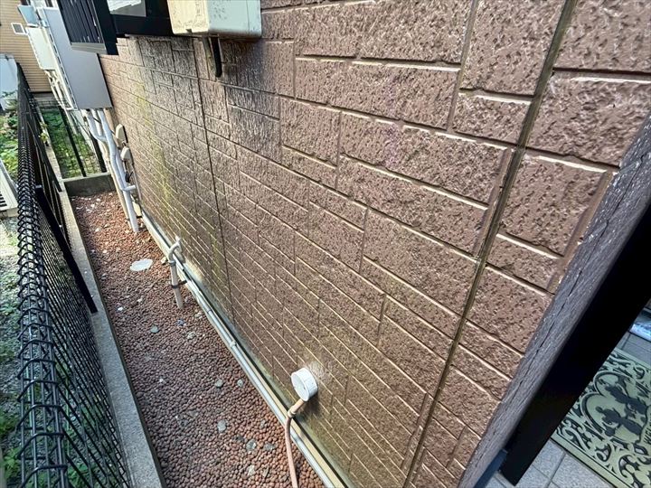 日当たりの悪い面では藻やカビが発生