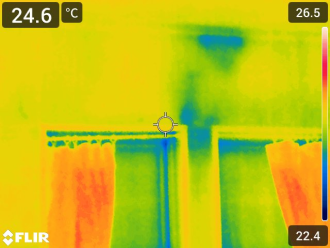 赤外線カメラでの雨漏り調査②