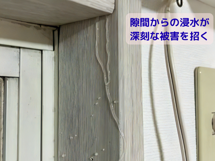 隙間からの浸水が 深刻な被害を招く