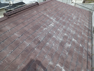 千葉市緑区　屋根塗装　高圧洗浄後の屋根